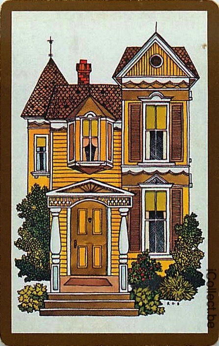 Single Playing Cards Building House (PS16-40G)