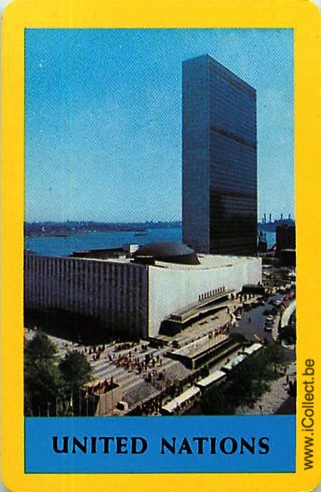 Single Swap Playing Cards Building United Nations (PS21-07I) - Click Image to Close