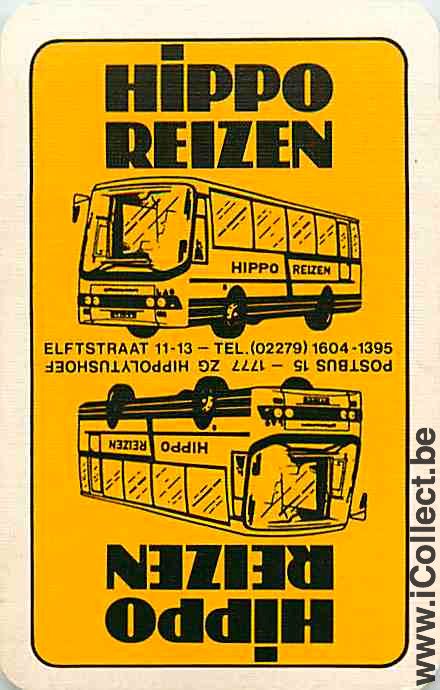 Single Playing Cards Bus Hippo Travel (PS04-57D)