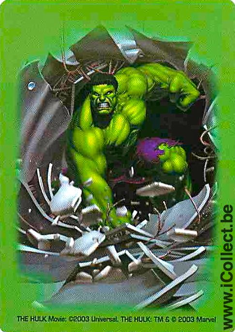 Single Playing Cards Cartoons Hulk (PS08-44D)