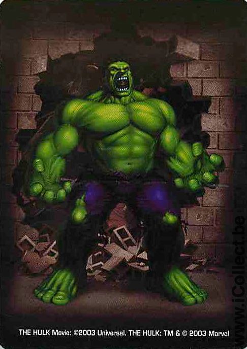 Single Swap Playing Cards Cartoons Hulk (PS08-44E)