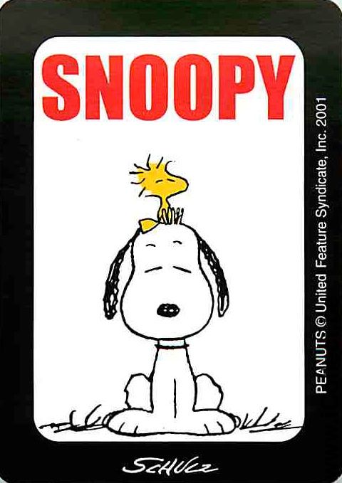 Single Swap Playing Cards Cartoons Snoopy (PS08-46E) - Click Image to Close