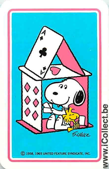 Single Swap Playing Cards Cartoons Snoopy (PS06-57F) - Click Image to Close
