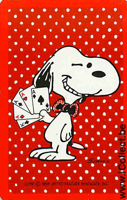 Single Swap Playing Cards Cartoons Snoopy (PS06-59I) - Click Image to Close