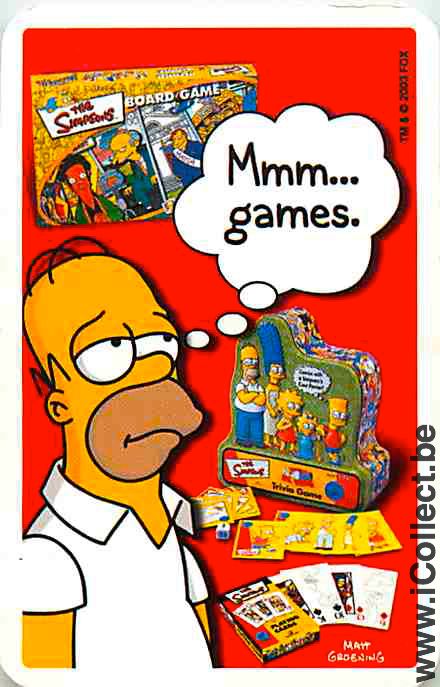 Single Playing Cards Cartoons The Simpsons (PS08-53F) - Click Image to Close