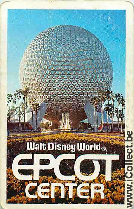 Single Playing Cards Cartoons Epcot Park (PS09-12D)