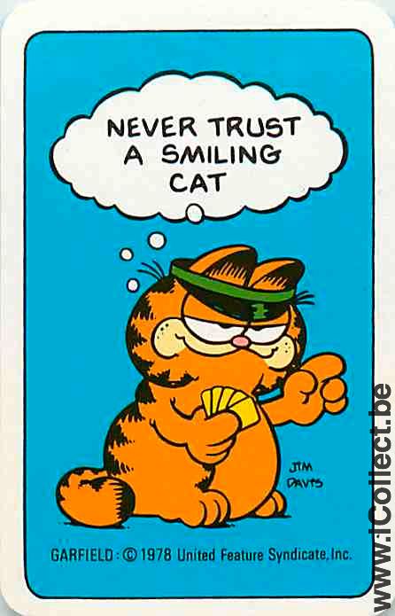 Single Playing Cards Cartoons Garfield Cat (PS13-23E) - Click Image to Close