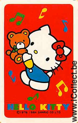 Single Playing Cards Cartoons Hello Kitty ***Mini*** (PS09-26G)