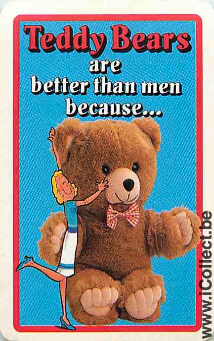 Single Swap Playing Cards Teddy Bears (PS09-29G)