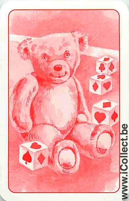 Single Playing Cards Cartoons Bear (PS09-29I)