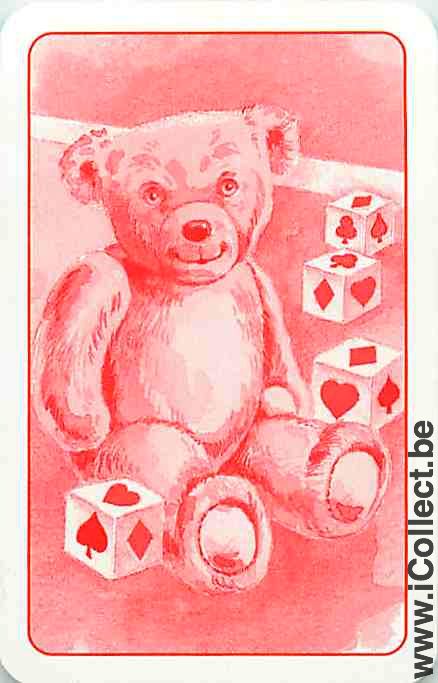 Single Playing Cards Cartoons Bear (PS09-29I) - Click Image to Close