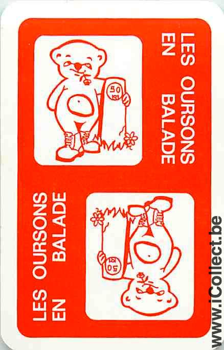 Single Swap Playing Cards Cartoons Bear (PS09-30A)