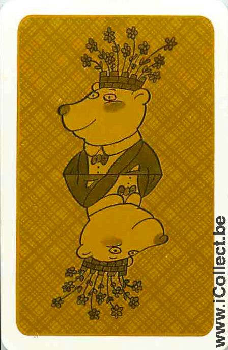 Single Playing Cards Cartoons Bear (PS09-30D) - Click Image to Close