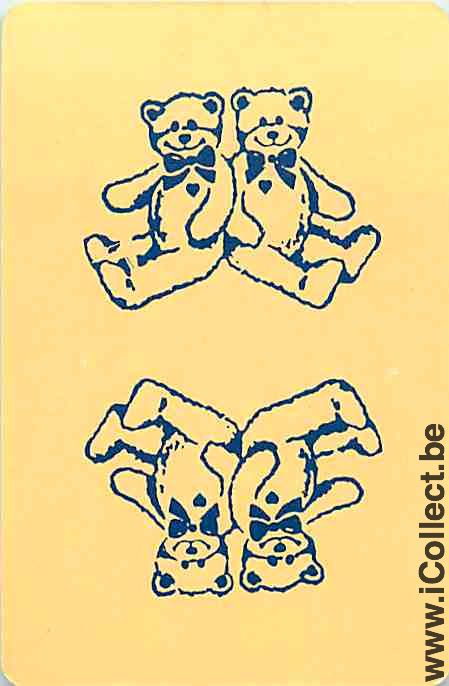 Single Playing Cards Cartoons Bears (PS07-48H) - Click Image to Close