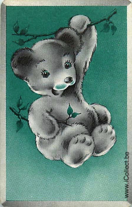 Single Swap Playing Cards Cartoons Bear (PS18-48E)