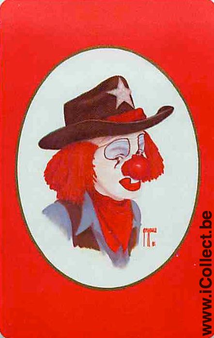 Single Swap Playing Cards Cartoons Clown (PS09-32A)