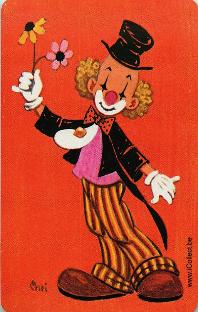 Single Swap Playing Cards Cartoons Clown (PS07-42E)