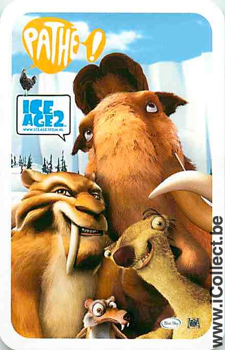 Single Swap Playing Cards Cartoons Ice Age2 (PS09-34I)