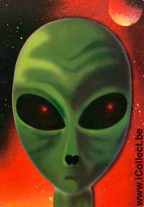 Single Playing Cards Cartoons Extraterrestrial (PS09-37H) - Click Image to Close