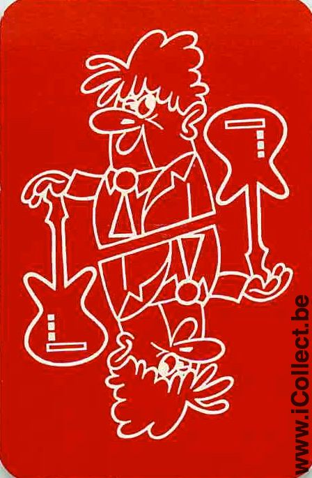 Single Playing Cards Cartoons Guitar (PS09-39E)