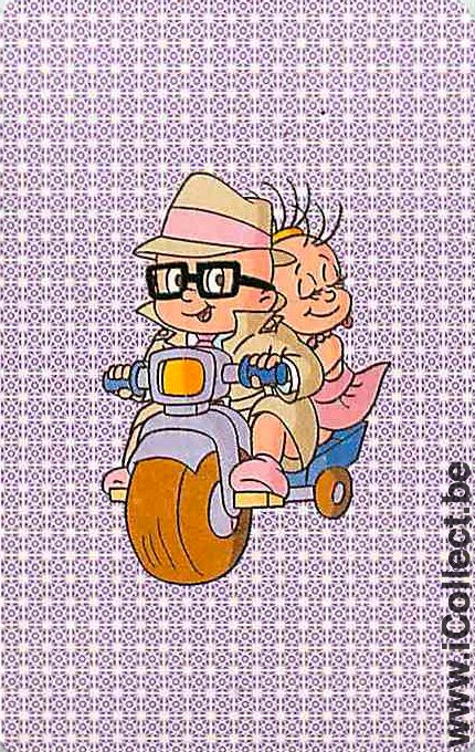 Single Playing Cards Cartoons Bikers (PS11-08C) - Click Image to Close