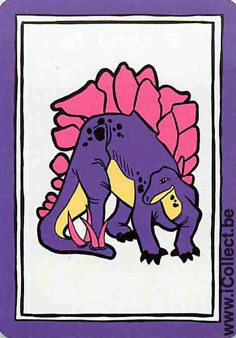 Single Playing Cards Cartoons Dinousaur (PS11-08H)