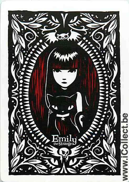 Single Playing Cards Cartoons Emily The strange (PS14-10A) - Click Image to Close