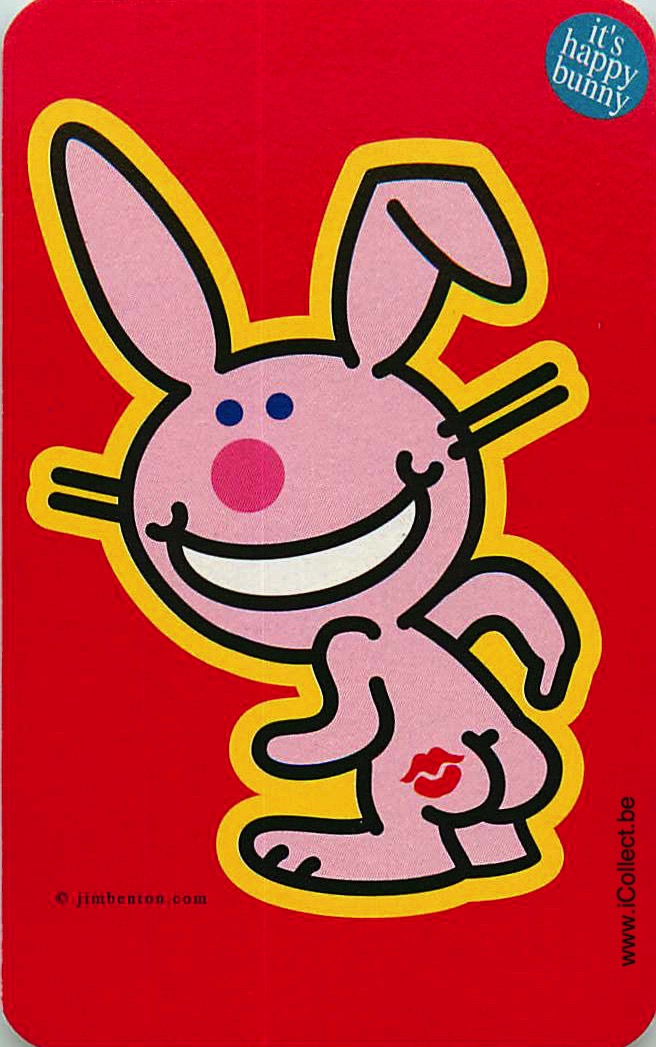 Single Swap Playing Cards Cartoons Happy Bunny (PS07-57E)