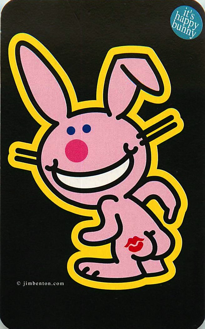 Single Swap Playing Cards Cartoons Happy Bunny (PS07-58F)