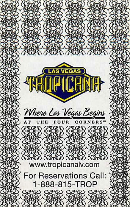 Single Swap Playing Cards Casino Tropicana (PS19-47B)