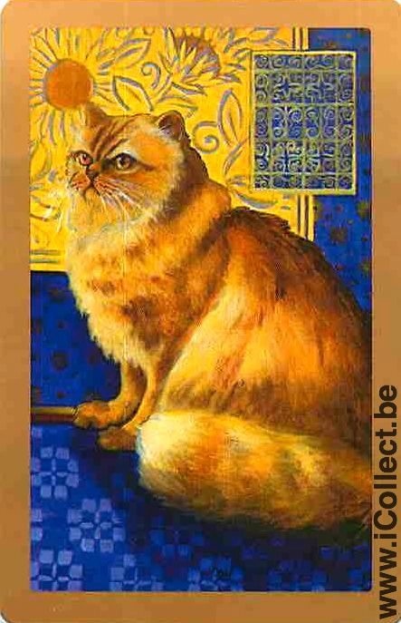 Single Swap Playing Cards Animal Cat (PS03-50G)