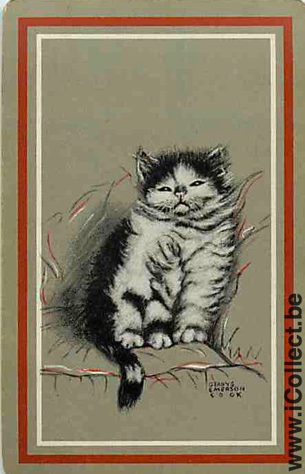 Single Playing Cards Cat (PS04-24E) - Click Image to Close