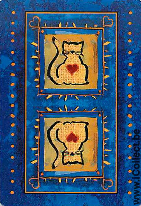 Single Swap Playing Cards Cat with Heart (PS13-15D)