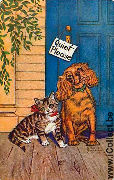 Single Swap Playing Cards Cat and Dog (PS03-54B)