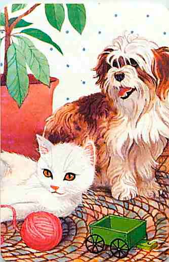 Single Swap Playing Cards Animal Cat and Dog (PS03-34E)