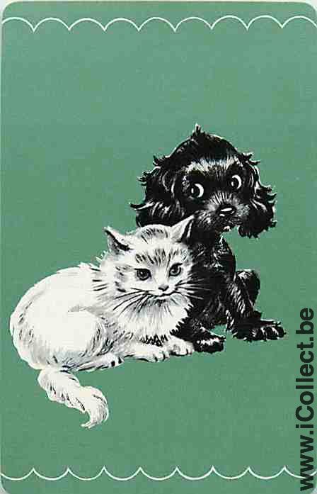 Single Playing Cards Cat and Scotty Dog (PS13-15H)