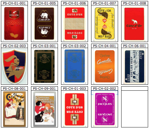 Lot - 14 CHOCOLATE Single Playing Cards (PS99-03A)