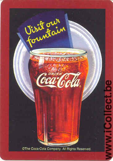 Single Swap Playing Cards Coca-Cola Glass (PS01-02G) - Click Image to Close