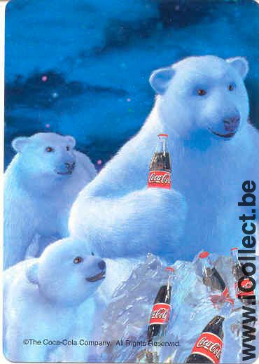 Single Swap Playing Cards Coca-Cola White Bears (PS01-04C) - Click Image to Close