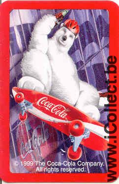 Single Swap Playing Cards Coca-Cola Bear ** MINI ** (PS01-11F) - Click Image to Close