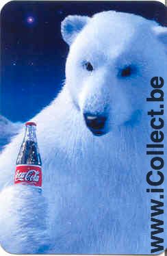Single Swap Playing Cards Coca-Cola Bear ** MINI ** (PS01-14B)