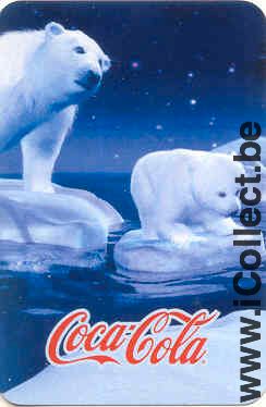 Single Swap Playing Cards Coca-Cola Bear ** MINI ** (PS01-14C) - Click Image to Close