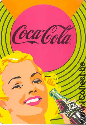 Single Swap Playing Cards Coca-Cola Woman Head (PS01-01E) - Click Image to Close