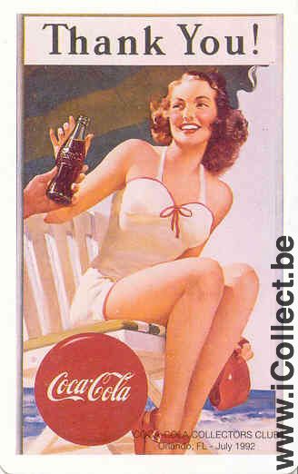 Single Swap Playing Cards Coca-Cola Thank You Woman (PS03-28C)