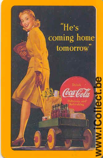 Single Swap Playing Cards Coca-Cola Woman (PS03-57D) - Click Image to Close