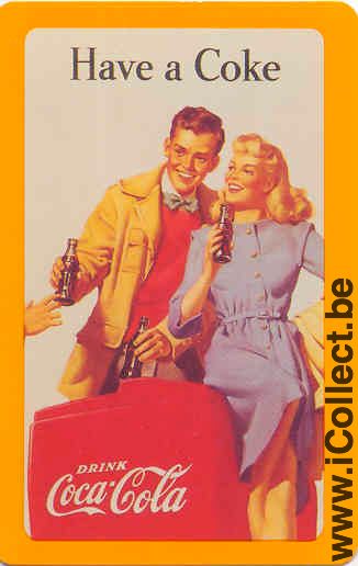 Single Swap Playing Cards Coca-Cola Man & Woman (PS01-18G) - Click Image to Close