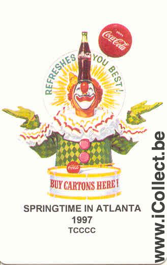 Single Swap Playing Cards Coca-Cola Clown (PS01-02D) - Click Image to Close