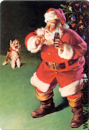Single Swap Playing Cards Coca-Cola Santa Claus (PS06-16G) - Click Image to Close