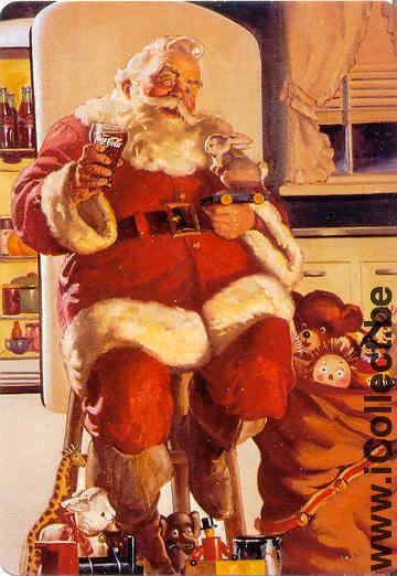 Single Swap Playing Cards Coca-Cola Santa Claus (PS01-07I) - Click Image to Close