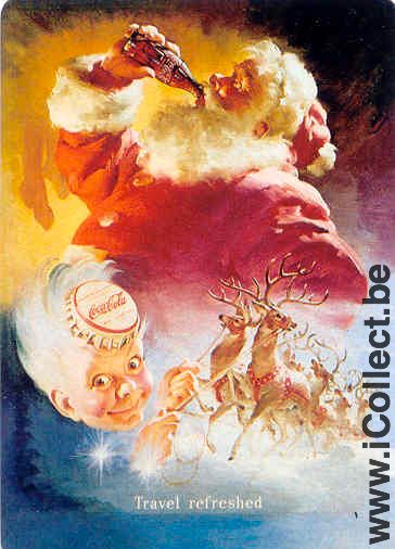 Single Swap Playing Cards Coca-Cola Santa Claus (PS06-17G) - Click Image to Close